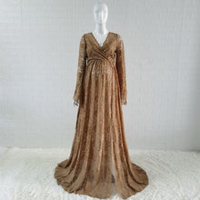 Load image into Gallery viewer, Boho Style Lace Maternity Gown- Dress For Photography Session