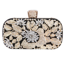 Load image into Gallery viewer, Diamond Evening Clutch Bag For Wedding-with Chain and Metal Handle-Clutch Purse