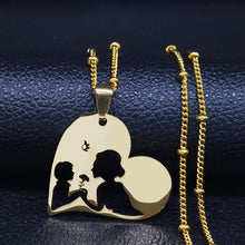 Load image into Gallery viewer, Baby Mom Stainless Steel Necklace Women Gold Color Statement Necklaces Mother's Day Gift Jewelry