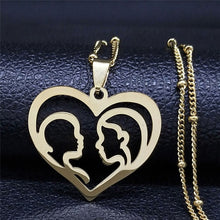 Load image into Gallery viewer, Baby Mom Stainless Steel Necklace Women Gold Color Statement Necklaces Mother's Day Gift Jewelry