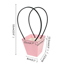 Load image into Gallery viewer, Portable Flower Box Waterproof Paper Handbag Gift Packaging Bag Florist Handy Flower Bags Wedding Party Favor Rose Storage Boxes