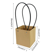 Load image into Gallery viewer, Portable Flower Box Waterproof Paper Handbag Gift Packaging Bag Florist Handy Flower Bags Wedding Party Favor Rose Storage Boxes