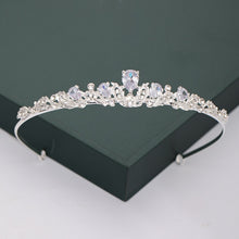 Load image into Gallery viewer, Gold or Silver Tone Crystal Rhinestone and Pearl Quince Tiaras and Wedding Crowns