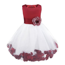 Load image into Gallery viewer, Flower Girl Petal Dress - Flower Corsage on Princess Waist - For Weddings - Toddler and Older Sizes