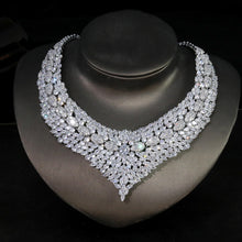 Load image into Gallery viewer, high end cubic zirconia bridal necklace