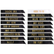 Load image into Gallery viewer, Bride To Be - Team Bride Sashes - Bridal Shower Satin Ribbon Sash Set for Bachelorette Party