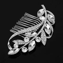 Load image into Gallery viewer, Vintage Large Floral Bridal Hair Combs-Rhinestone Crystal-European Style