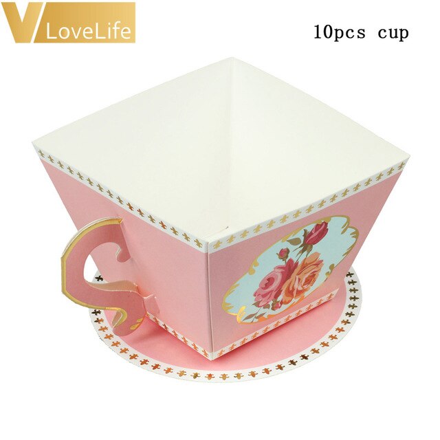 10Pcs Candy Boxes Tea Party Favors Wedding Gifts For Guests Bridal Shower Birthday Party Baby Shower Decoration