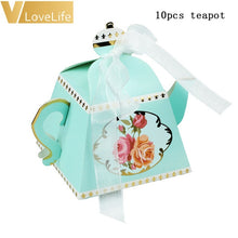 Load image into Gallery viewer, 10Pcs Candy Boxes Tea Party Favors Wedding Gifts For Guests Bridal Shower Birthday Party Baby Shower Decoration