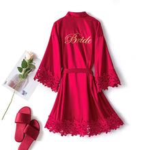 Load image into Gallery viewer, Embroidered High Quality Brides or Bridesmaids Bathrobe