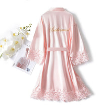 Load image into Gallery viewer, Embroidered High Quality Brides or Bridesmaids Bathrobe