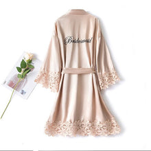 Load image into Gallery viewer, Embroidered High Quality Brides or Bridesmaids Bathrobe