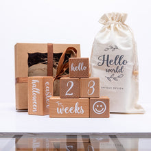 Load image into Gallery viewer, Baby Milestone 6pcs/14pcs Set Wooden Baby Photography Background Props Customizable Children's Growth Commemorative Gift