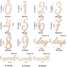 Load image into Gallery viewer, Baby Milestone 6pcs/14pcs Set Wooden Baby Photography Background Props Customizable Children's Growth Commemorative Gift