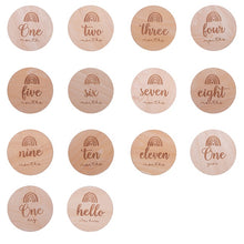Load image into Gallery viewer, Baby Milestone 6pcs/14pcs Set Wooden Baby Photography Background Props Customizable Children's Growth Commemorative Gift
