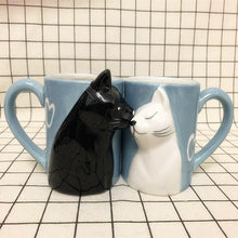 Load image into Gallery viewer, 2Pcs/Set KISS CAT Cup Ceramic Kiss Mug Valentine's Day Wedding Birthday Gift