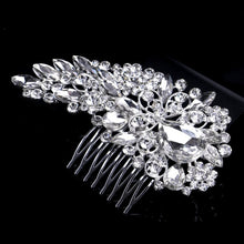 Load image into Gallery viewer, Vintage Large Floral Bridal Hair Combs-Rhinestone Crystal-European Style