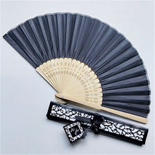 Load image into Gallery viewer, Lot of Thirty Pieces-Personalized Luxurious Silk Fold Hand Fan in Elegant Laser-Cut Gift Box-Party Favor