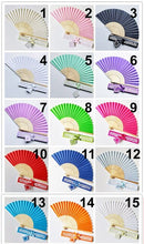 Load image into Gallery viewer, Lot of Thirty Pieces-Personalized Luxurious Silk Fold Hand Fan in Elegant Laser-Cut Gift Box-Party Favor
