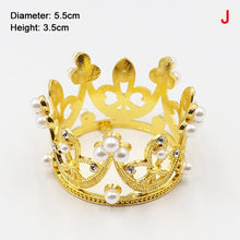 Load image into Gallery viewer, Mini Crowns Cake Toppers or Crystal Children Hair Ornaments for Weddings