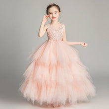 Load image into Gallery viewer, Pink long gown Flower Girl Dress at The Event Lady Store