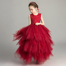 Load image into Gallery viewer, Red long gown Flower Girl Dress at The Event Lady Store