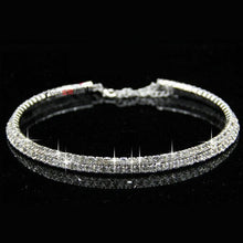 Load image into Gallery viewer, Fashion Silver Color Circle Crystal Bridesmaid Wedding Bride Necklace Multi-layer Rhinestone Bridal Jewelry Gift