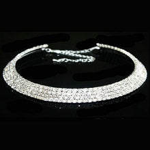 Load image into Gallery viewer, Fashion Silver Color Circle Crystal Bridesmaid Wedding Bride Necklace Multi-layer Rhinestone Bridal Jewelry Gift