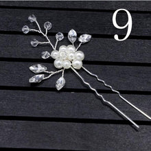 Load image into Gallery viewer, Gold Prom Bride Bridesmaid Hair Accessories Pearl Hair Pin Clip Luxury Crystal Rhinestone Wedding Hairpins Sticks For Women