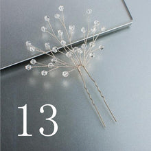 Load image into Gallery viewer, Gold Prom Bride Bridesmaid Hair Accessories Pearl Hair Pin Clip Luxury Crystal Rhinestone Wedding Hairpins Sticks For Women