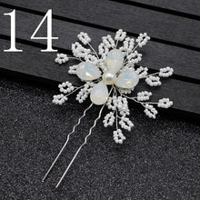 Load image into Gallery viewer, Gold Prom Bride Bridesmaid Hair Accessories Pearl Hair Pin Clip Luxury Crystal Rhinestone Wedding Hairpins Sticks For Women