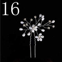 Load image into Gallery viewer, Gold Prom Bride Bridesmaid Hair Accessories Pearl Hair Pin Clip Luxury Crystal Rhinestone Wedding Hairpins Sticks For Women