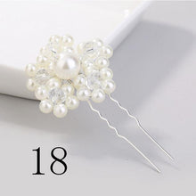 Load image into Gallery viewer, Gold Prom Bride Bridesmaid Hair Accessories Pearl Hair Pin Clip Luxury Crystal Rhinestone Wedding Hairpins Sticks For Women