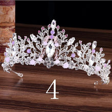 Load image into Gallery viewer, Wedding Bridal Crystal and Pearls Tiara Crowns Princess Queen of Heart