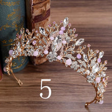 Load image into Gallery viewer, Wedding Bridal Crystal and Pearls Tiara Crowns Princess Queen of Heart