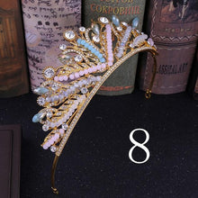 Load image into Gallery viewer, Wedding Bridal Crystal and Pearls Tiara Crowns Princess Queen of Heart