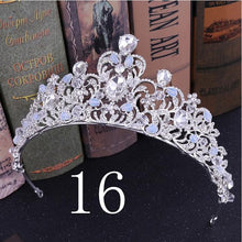 Load image into Gallery viewer, Wedding Bridal Crystal and Pearls Tiara Crowns Princess Queen of Heart