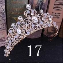 Load image into Gallery viewer, Wedding Bridal Crystal and Pearls Tiara Crowns Princess Queen of Heart