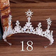 Load image into Gallery viewer, Wedding Bridal Crystal and Pearls Tiara Crowns Princess Queen of Heart