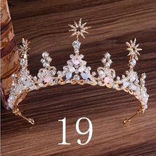 Load image into Gallery viewer, Wedding Bridal Crystal and Pearls Tiara Crowns Princess Queen of Heart