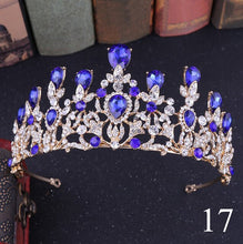 Load image into Gallery viewer, Crystal Rhinestone Gold Silver and Pearls Bridal Tiaras and Quince Crowns for Events
