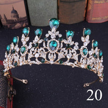 Load image into Gallery viewer, Crystal Rhinestone Gold Silver and Pearls Bridal Tiaras and Quince Crowns for Events