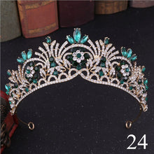 Load image into Gallery viewer, Crystal Rhinestone Gold Silver and Pearls Bridal Tiaras and Quince Crowns for Events