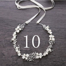 Load image into Gallery viewer, Vintage Baroque Gold Pearl Leaf Bridal Tiara Crystal Crown-Wedding Hairbands-Headpieces