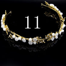 Load image into Gallery viewer, Vintage Baroque Gold Pearl Leaf Bridal Tiara Crystal Crown-Wedding Hairbands-Headpieces