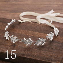 Load image into Gallery viewer, Vintage Baroque Gold Pearl Leaf Bridal Tiara Crystal Crown-Wedding Hairbands-Headpieces