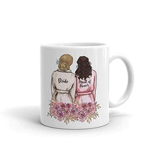 Load image into Gallery viewer, Custom Made Bride with Maid Of Honor Mug, Best Friend Bestie Gifts, Bride Bridal Shower Party Bachelorette Gift