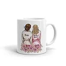 Load image into Gallery viewer, Custom Made Bride with Maid Of Honor Mug, Best Friend Bestie Gifts, Bride Bridal Shower Party Bachelorette Gift