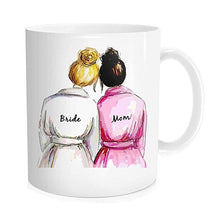 Load image into Gallery viewer, Custom Made Bride with Maid Of Honor Mug, Best Friend Bestie Gifts, Bride Bridal Shower Party Bachelorette Gift