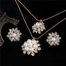 Load image into Gallery viewer, Fashion Simulated Pearl and Crystal Jewelry Sets for Brides or Any Occasion